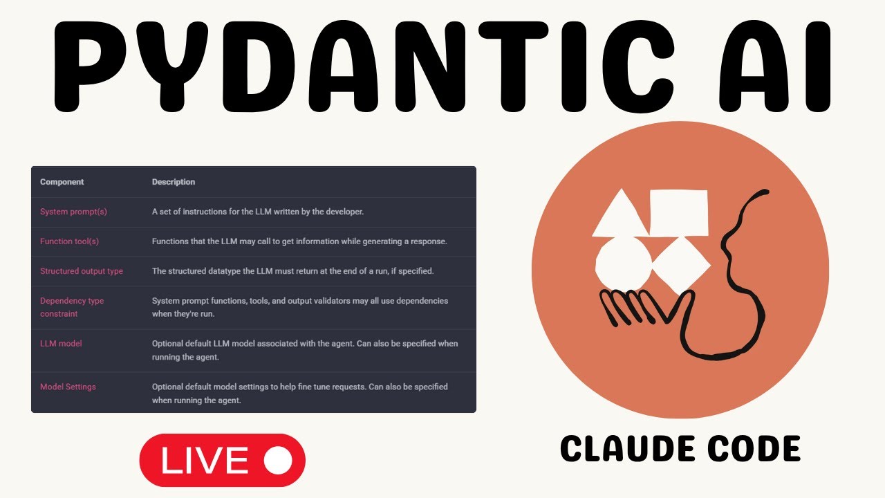 Vibe Coding With Claude Code + Pydantic Agents (LIVE) - YouTube