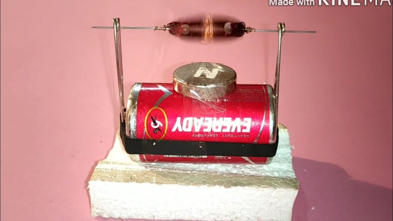 Simple Dc motor on 1 cell, in marathi साधी सोपी मोटर YouTube