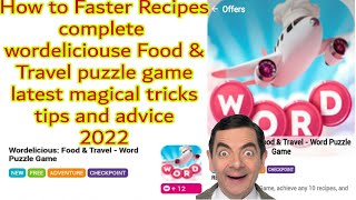 How to complete Fast wordeliciouse Food & Travel puzzle game latest tricks 2022 screenshot 3