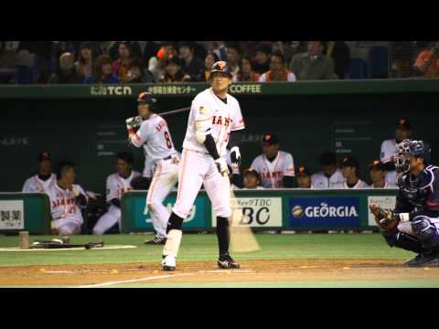 2014年3月1日　オープン戦　巨人－ヤクルト　高橋由伸　東京ドーム