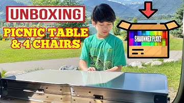 UNBOXING 2020 PORTABLE PICNIC TABLE WITH 4 CHAIRS II SHAUNNEX PLAYZ