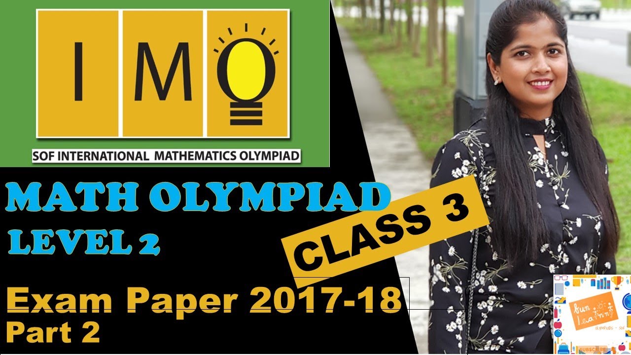 IMO Math Olympiad Level 2 Class 3 Exam Paper 20172018 (Part 2) Math