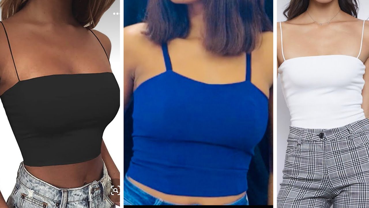 How to cut and sew a tube top with a strap (detailed) YouTube