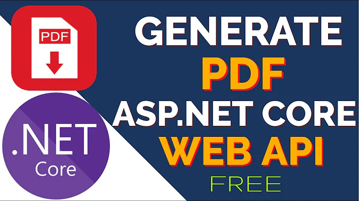 Generate PDF Report in ASP.NET Core Web API