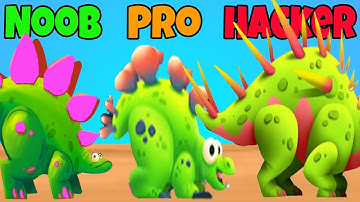 Dino Bash: Noob vs Pro vs Hacker 🏆🦕 – Evolution of a Warrior