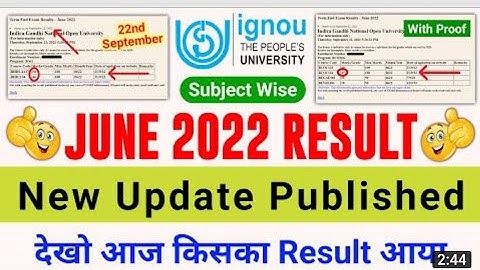 IGNOU published june 2022 exam result new update।। #ignou #ignouresult #ignouexams #ignouresult2022