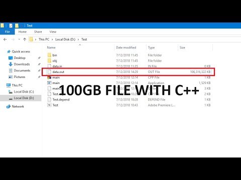 How to generate 100GB file with C++