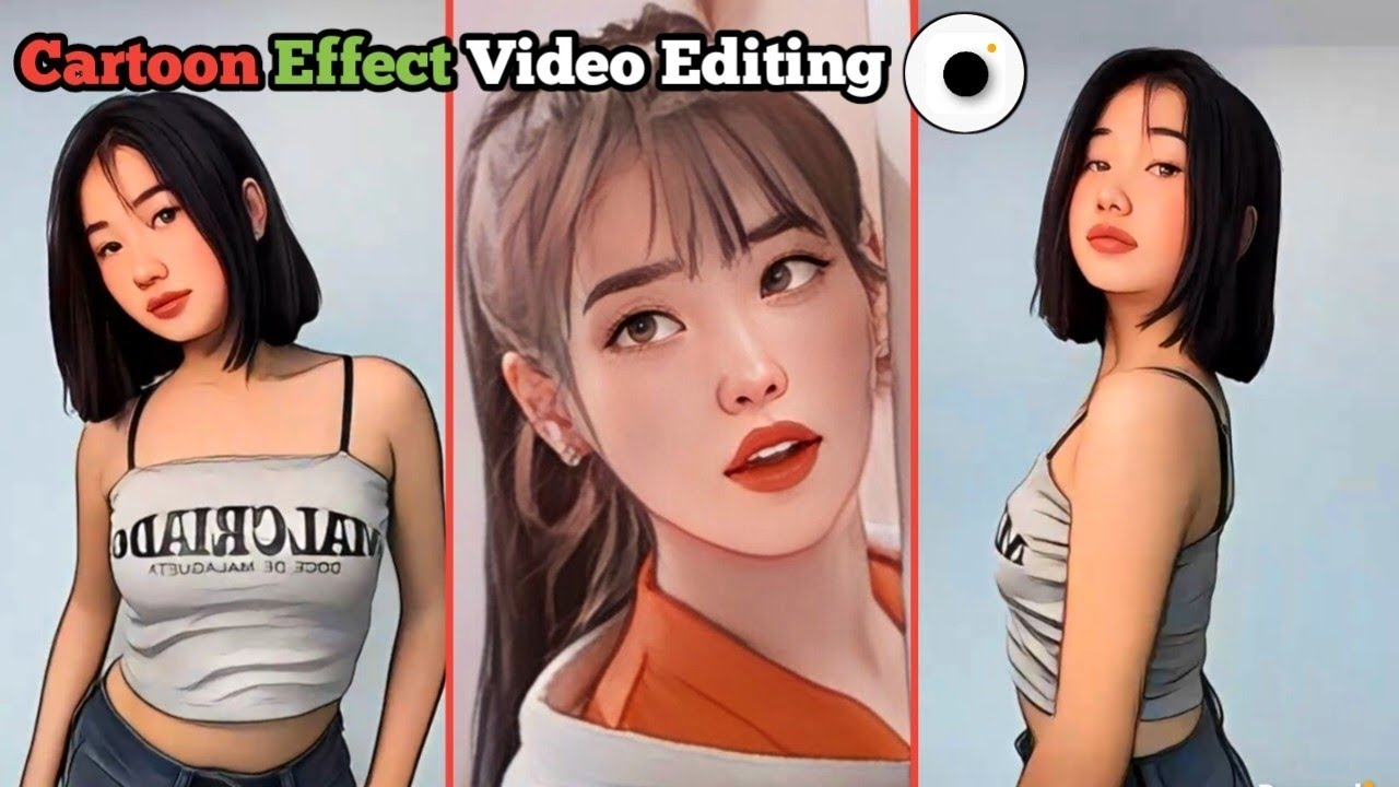 Tiktok trending CARTOON video editing - How to make cartoon effect ...