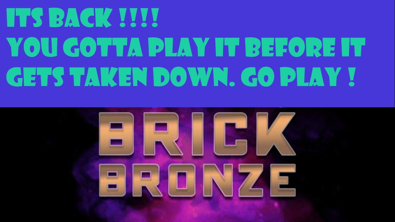 Pokemon Brick Bronze Is Back Roblox Youtube