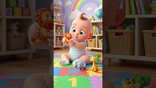 Baby Playing with Cars Gets Cuter Every Second #shorts #toddlers #learningforkids #nurseryrhymes