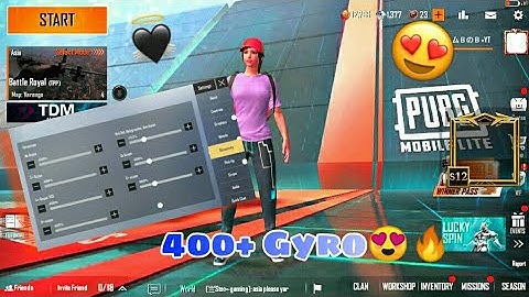 400+ gyro 🥰:😍🔥pubg mobile Lite 400+ gyroscope 😱 video link in description