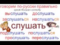 № 667 Учим глаголы "слушать" / русский язык.