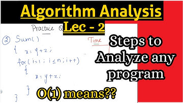 What is O(1)? | Algorithm Analysis - Lec 2 | Time & Space complexity | GATE & Interview | DAA