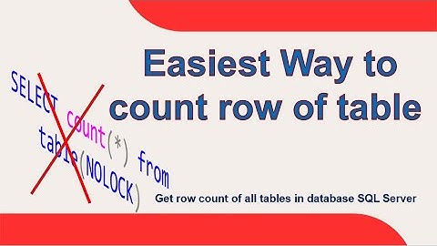 How to get table row count in SQL Server