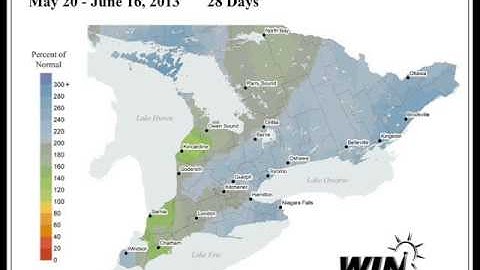2012/2013 Ontario Growing Season Rainfall Comparison - Pt. 2/3