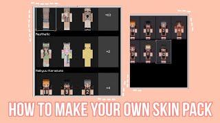 HOW TO MAKE YOUR OWN SKIN PACK [Mcpe/be Android]🧸☁️ screenshot 3