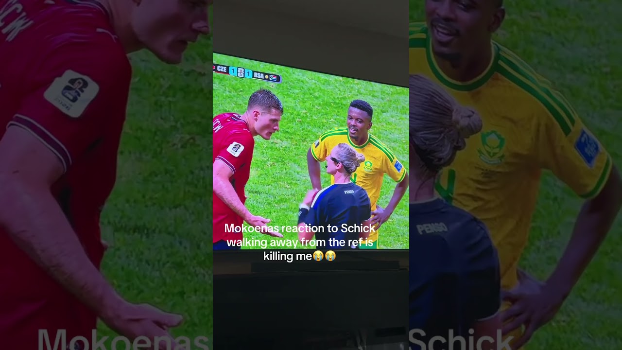 tebogo Mokoena was so sure Patrick Schick was gonna get a yellow card 😅  #football #soccer