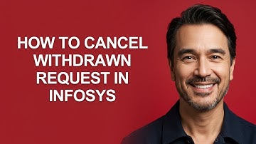 How to Cancel Withdrawn Request In Infosys - KevinHowTo