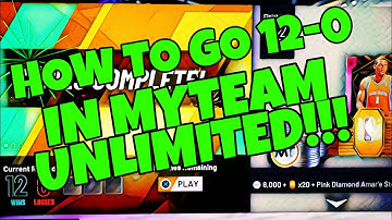How To Go 12-0 In MyTeam Unlimited!!!
