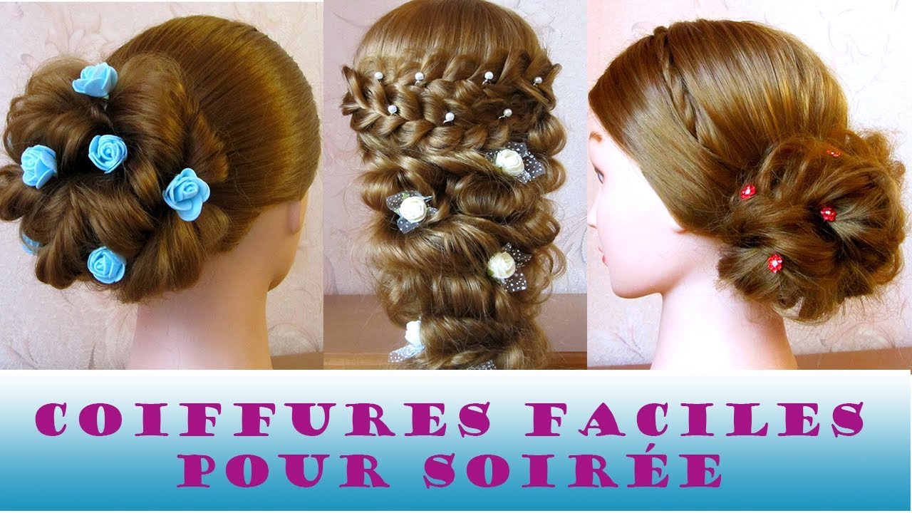 Coiffures faciles pour soirée 🌷 Сoiffures pour les fêtes, cheveux long