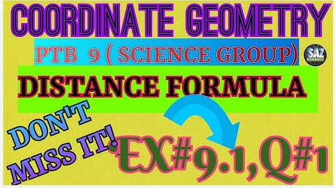 Distance Formula|Finding distance of two points|PTB Class(9 Sci Gp)|Ex#9.1|Q#1|#mathsbysazchannel