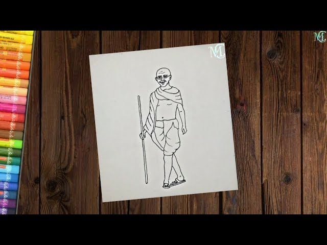 How to draw Mahatma Gandhi step by step || Art wala adda - video Dailymotion