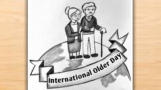 International Day Of Older Persons Drawing Older Persons Day2021  Older Persons Day Poster Drawing
