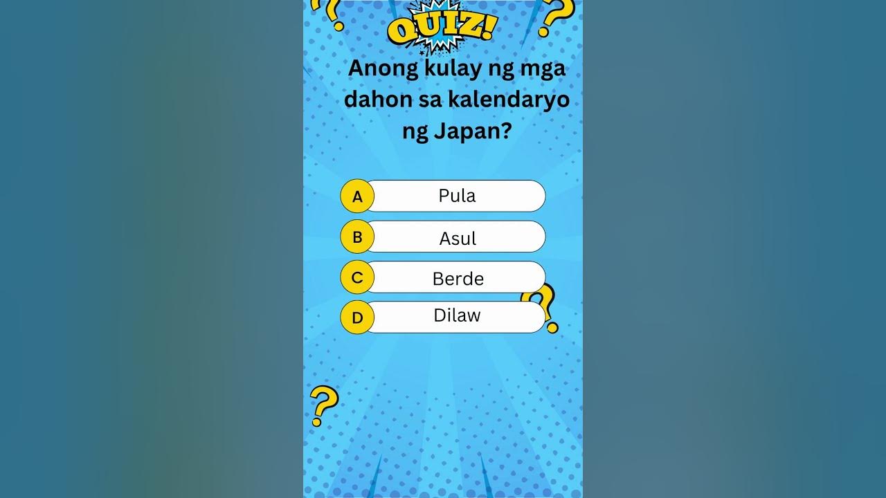 Pinoy Trivia Mga Tagalog Trivia Random Trivia Questions and Answers