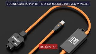 ZGCINE Cable 20 inch DT-PD D-Tap to USB-C PD 2-Way V-Mount Ch... — Amazing Value 2026 | Must Have!