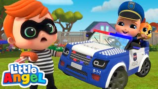 Wheels on the Police Car Song | Best Cars \& Truck Videos for Kids