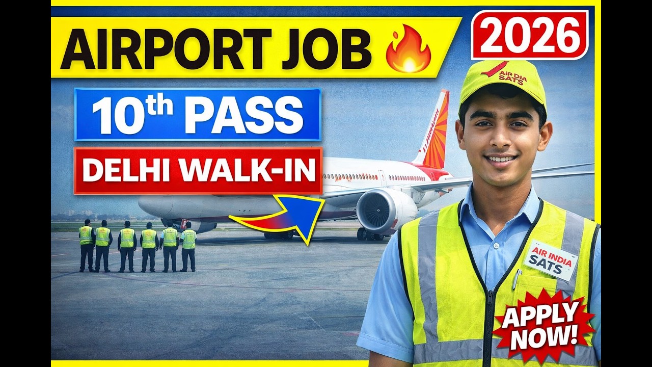 10th Pass Jobs | Walk-in Interview | Air India SATS Hiring🔥| Delhi ...