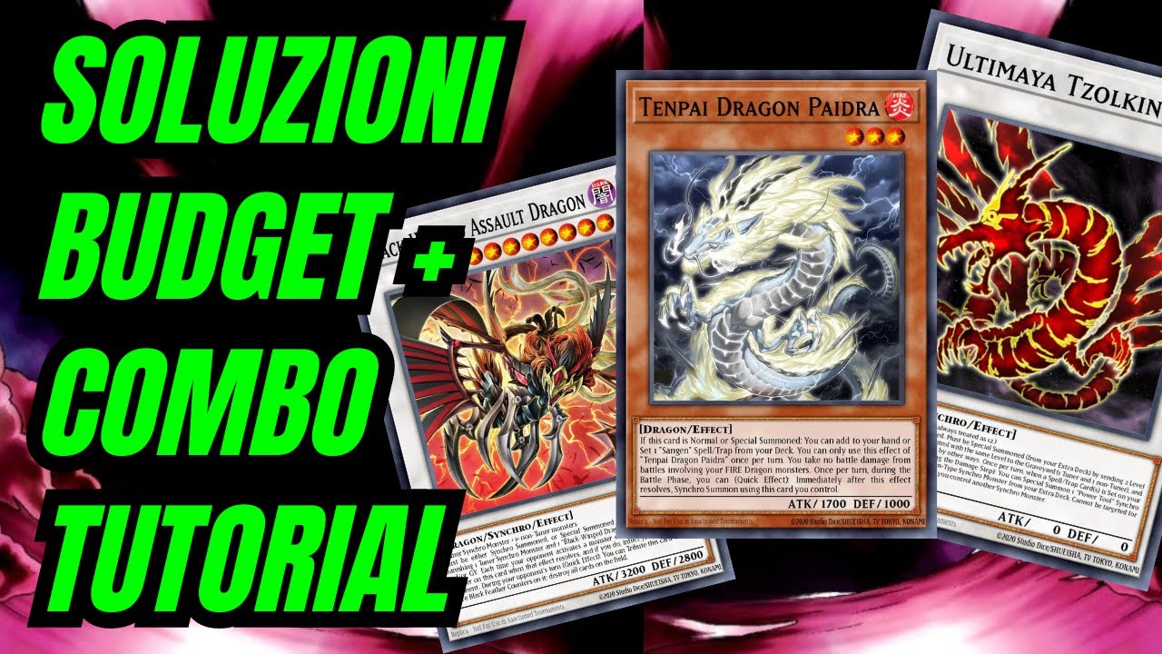 COMBO TUTORIAL + MANI DI PROVA + CARTE BUDGET ALTERNATIVE TENPAI DRAGON Yu-Gi-Oh! ITA