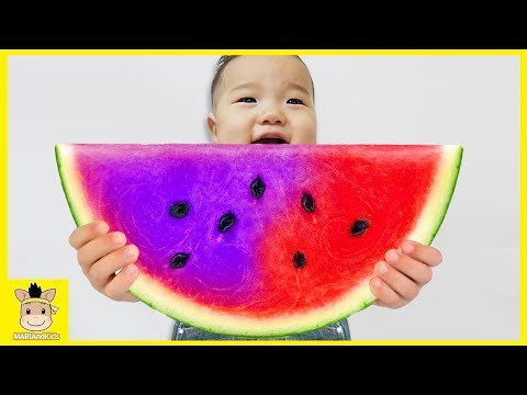 Learn Colors with Fruit Colorful Watermelon Kids Nursery Rhymes Song for Children | MariAndKids Toys