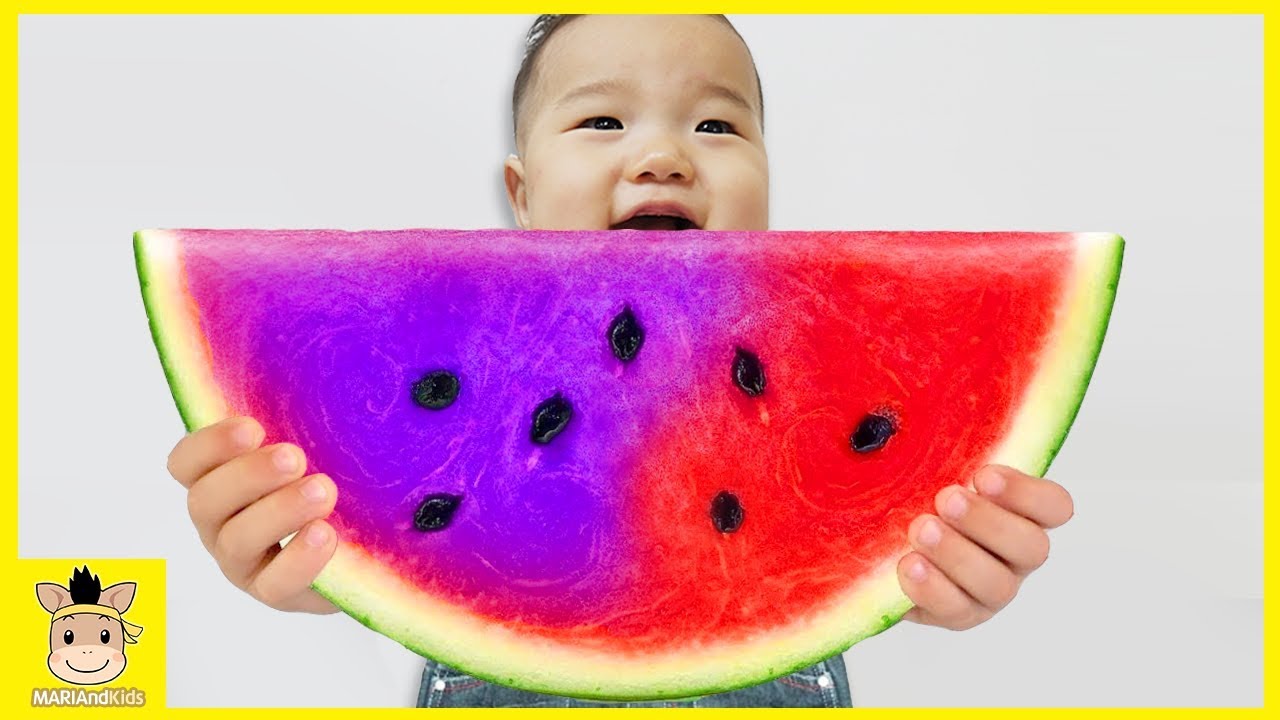 Learn Colors with Fruit Colorful Watermelon Kids Nursery Rhymes Song
