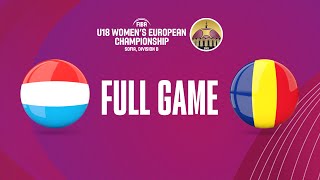 Luxembourg v Romania | Full Basketball Game |  FIBA U18 Women's European Championship 2023