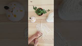 Macramé leaf easy tutorial | Makramé löv