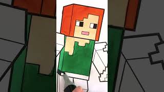 Minecraft Alex Coloring Page #shorts #coloringpage #minecraft #minecraftshorts #minecraftalex