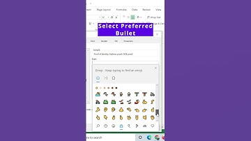 How to create bulleted list in excel #shorts