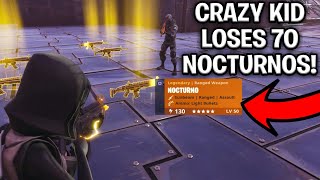 Crazy Noob Loses 70 Nocturnos! (Scammer Gets Scammed) Fortnite Save The World