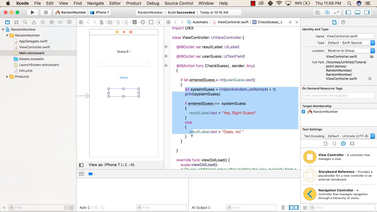 Swift - Guessing Numbers