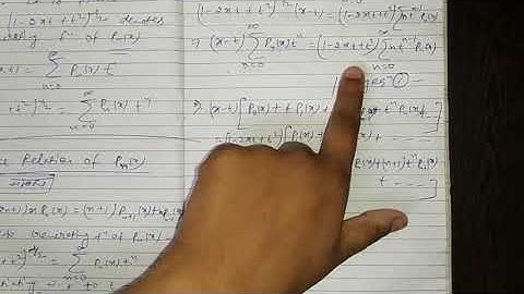 Recurrence Relations of Legendre Polynomial Part-1 for B.sc 2nd year by Sapna Agarwal
