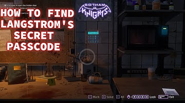 Gotham Knights - How to find Langstrom