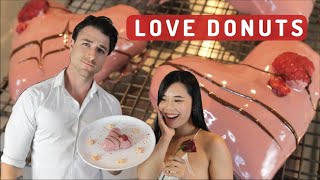 Best Valentines Day Dessert | LOVE HEART DONUTS