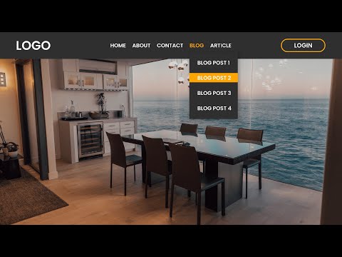Make Navbar With Dropdown | How To Make Menu With Sub Menu List | CSS Tutorial