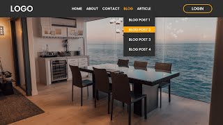 Make Navbar With Dropdown | How To Make Menu With Sub Menu List | CSS Tutorial