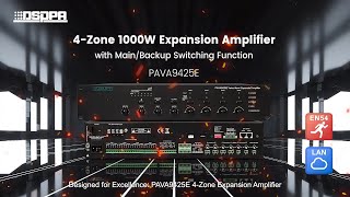 DSPPA | PAVA9425E 1000W 4 Zone Expansion Amplifier with Main/Backup Switching