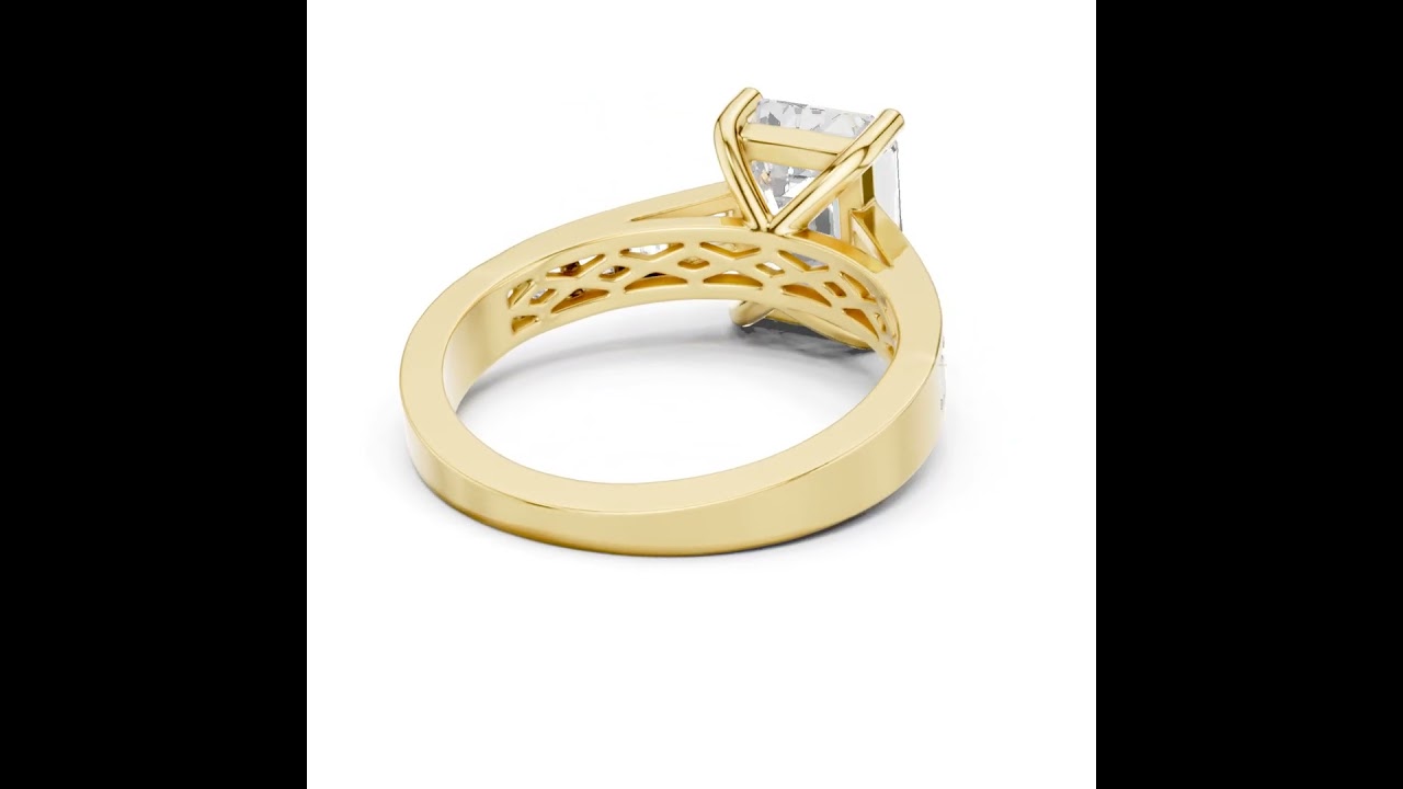 Emerald Cut Baguette Channel Set Anniversary Ring