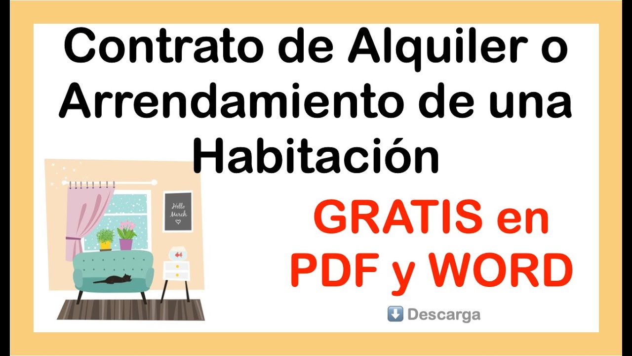 ▷ Modelo de contrato de arrendamiento de habitacion en word | Actualizado  abril 2023