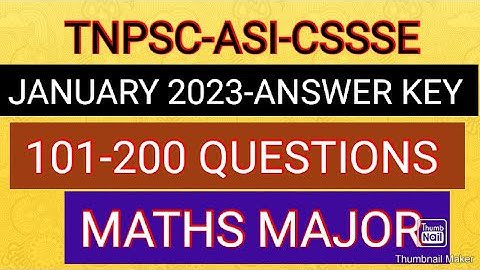 TNPSC-ASI-ANSWER KEY JANUARY 2023-QUESTIONS 101-200 #statisticalexam #answerkey #tnpsc