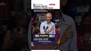 Obama mocks Trump’s Canada tariffs: “Evil empire” #Shorts